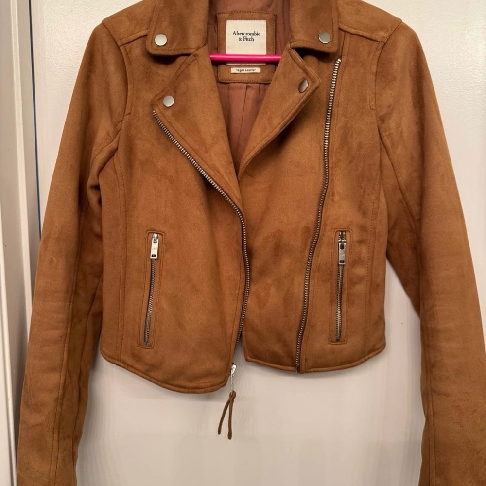 Abercrombie & Fitch Women's Brown Leather Jacket